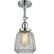 Franklin Restoration Chatham 1 Light 6 inch Polished Chrome Sconce Wall Light in Clear Glass, Franklin Restoration