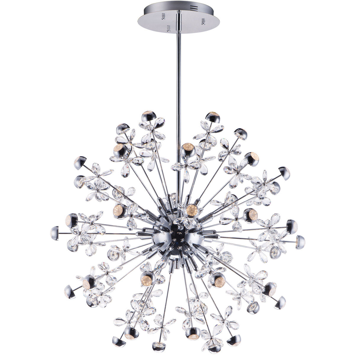 Supernova LED 34 inch Polished Chrome Multi-Light Pendant Ceiling Light