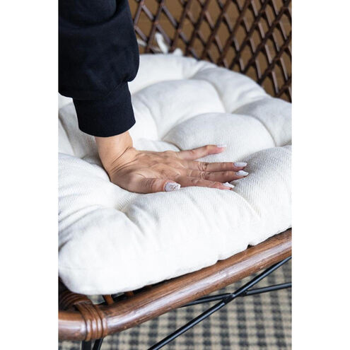 Palapa Black and Natural and White Armchair, With Cushion