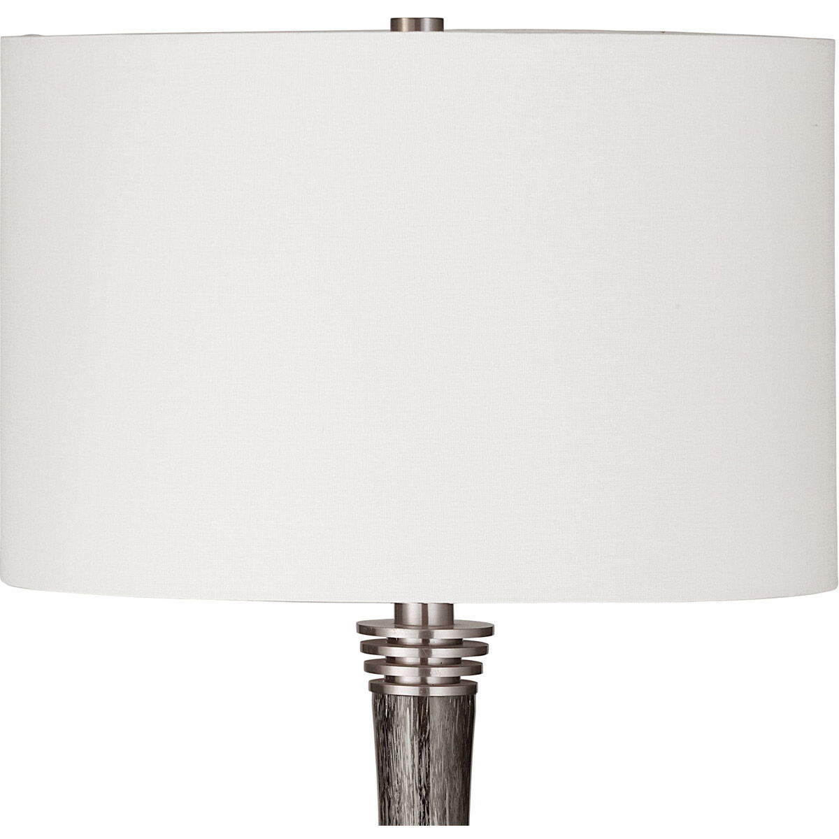 Cosmos 46 inch 150.00 watt Ebony and Charcoal Bubble Glass and Brushed Nickel Buffet Lamp Portable Light