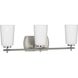 Adley 3 Light 23 inch Brushed Nickel Bath Vanity Light Wall Light