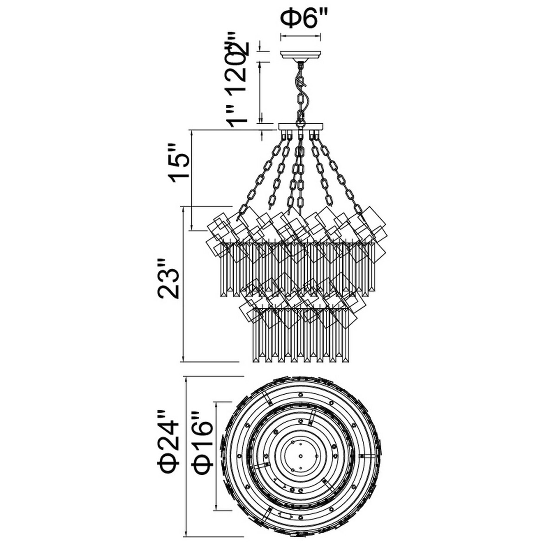 Panache 10 Light 24 inch Medallion Gold Down Chandelier Ceiling Light