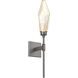Rock Crystal LED 4.5 inch Graphite Indoor Sconce Wall Light in 3000K LED, Chilled Amber, Belvedere