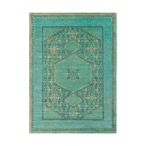Loren 132 X 96 inch Medium Green Rug, Rectangle