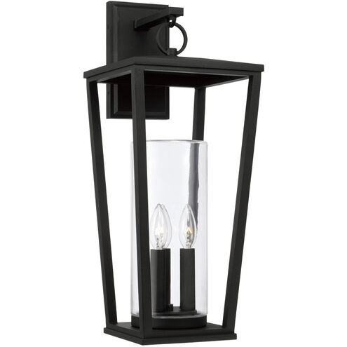 Elliott 3 Light 23.75 inch Black Outdoor Wall Lantern