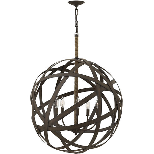 Carson LED 26.5 inch Vintage Iron Chandelier Ceiling Light, Orb