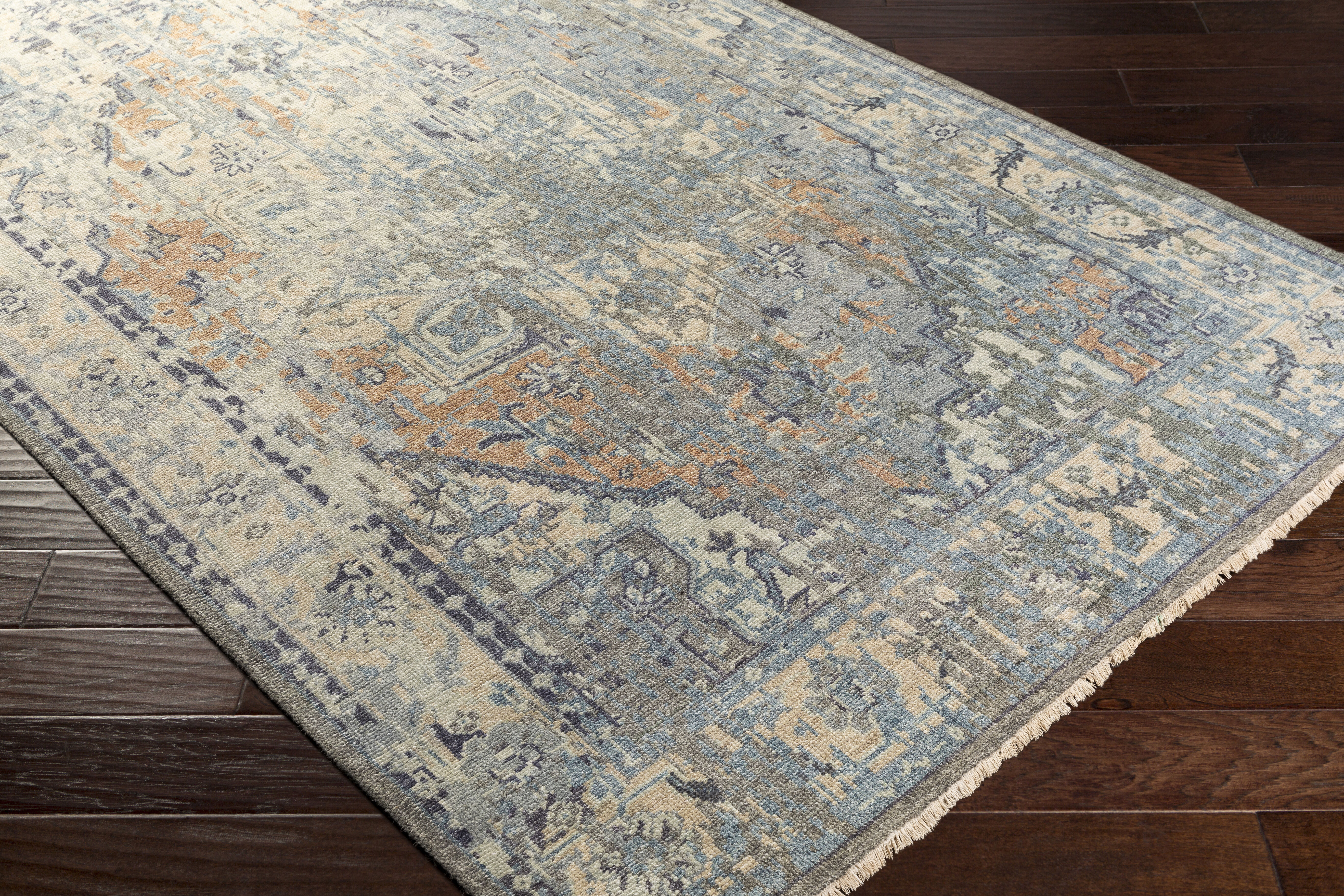 Cappadocia 66 X 42 inch Blue Rug in 4 X 6, Rectangle