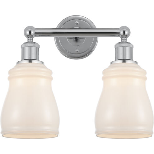 Edison Ellery 2 Light 14 inch Polished Chrome Bath Vanity Light Wall Light in White