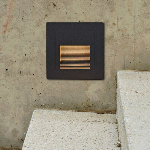 Modern 12 1 watt Matte Black Outdoor Steps Light