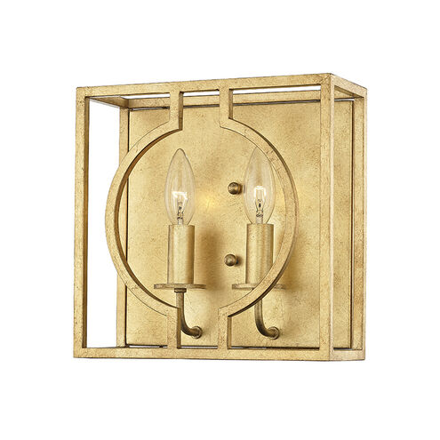 Octavio 2 Light 10 inch Gold Leaf ADA Wall Sconce Wall Light