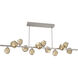 Gem LED 72 inch Beige Silver Chandelier Ceiling Light in Bronze, 2700K LED, Twisted Branch