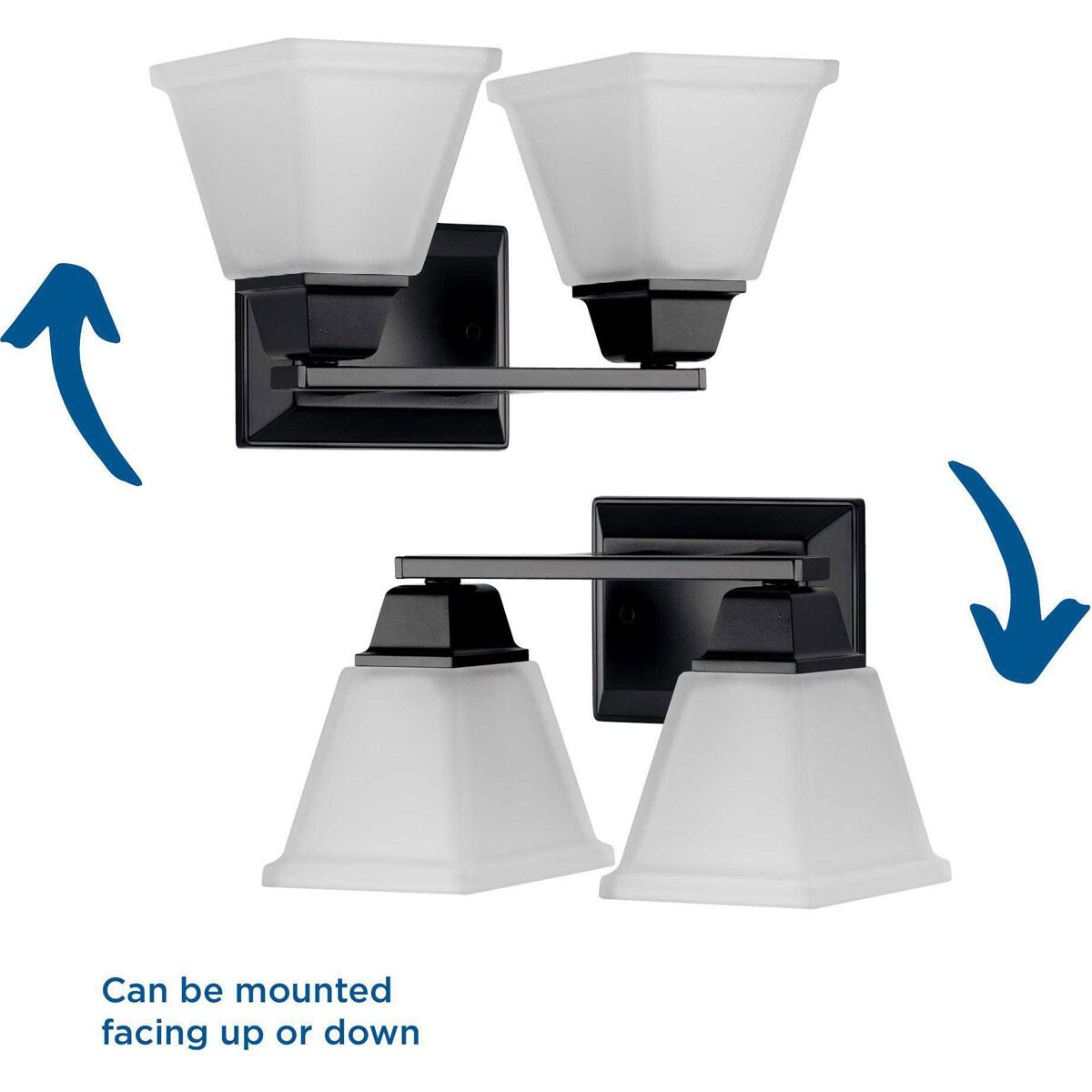 Clifton Heights 2 Light 14 inch Matte Black Bath Vanity Wall Light