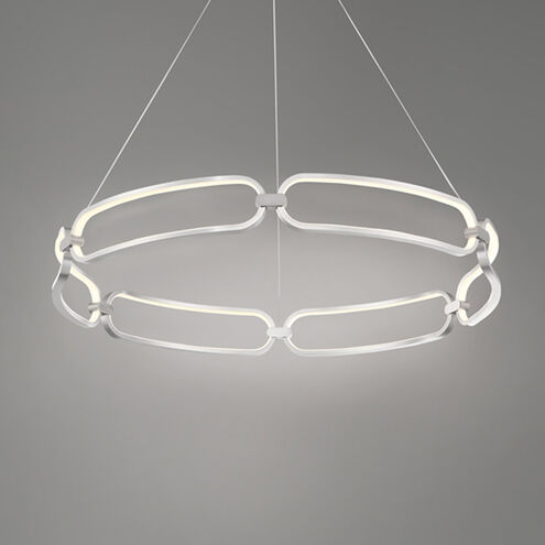 Charmed LED 32 inch Brushed Nickel Chandelier Ceiling Light, dweLED