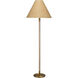 Morgana 64.5 inch 150.00 watt Natural Wood and Antique Brass Floor Lamp Portable Light