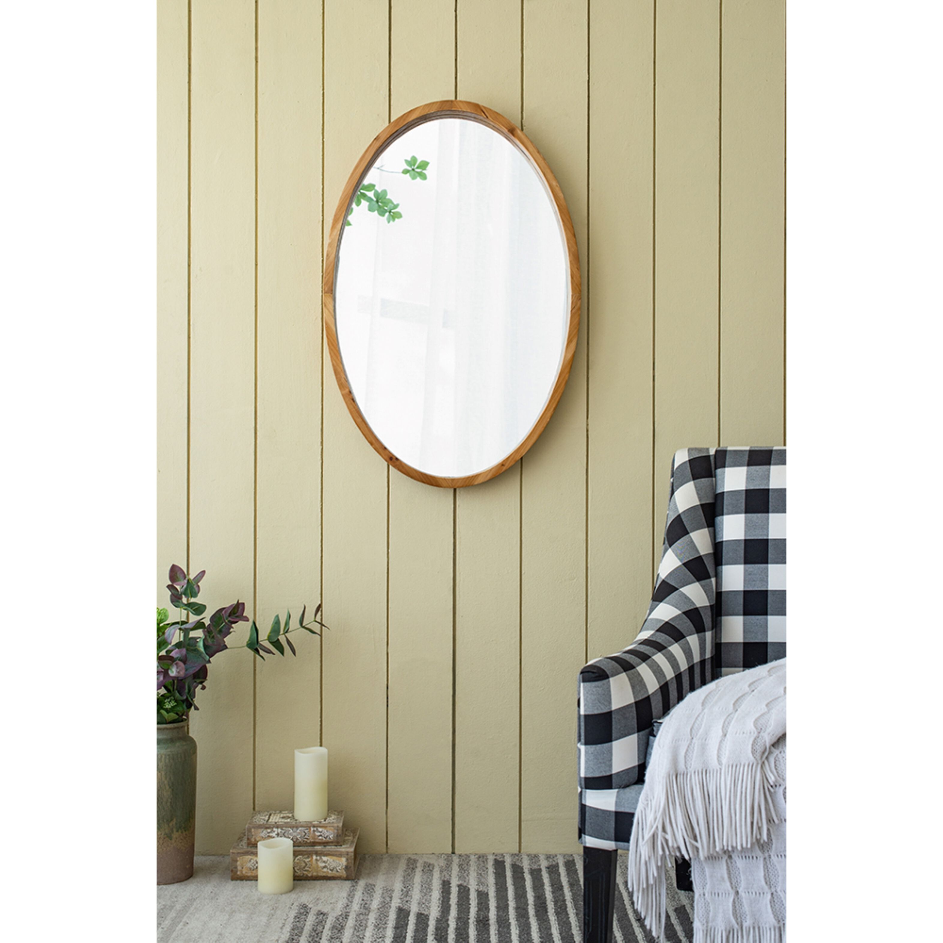 Charleston 35.4 X 23.6 inch Brown Wall Mirror