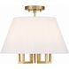 Westwood 5 Light 16 inch Vibrant Gold Semi Flush Ceiling Light