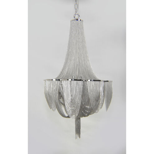 Chantilly 6 Light 14 inch Polished Nickel Single Tier Chandelier Ceiling Light 