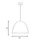 Industrial 1 Light 16 inch Concrete with Matte Black Pendant Ceiling Light