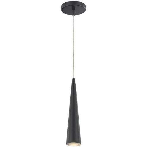 Sliver 1 Light 2.75 inch Black Mini Pendant Ceiling Light, Small