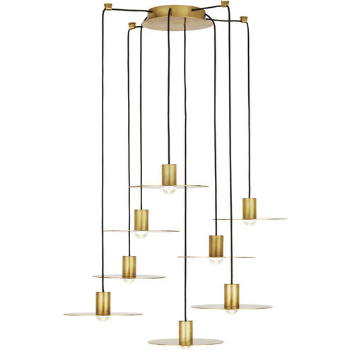 Sean Lavin Eaves LED Natural Brass Chandelier Ceiling Light, Integrated LED