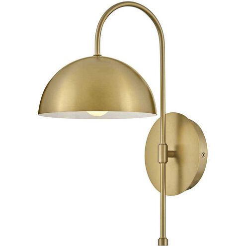 Lou LED 8 inch Lacquered Brass Sconce Wall Light