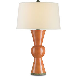 Upbeat 31 inch 150 watt Orange Table Lamp Portable Light