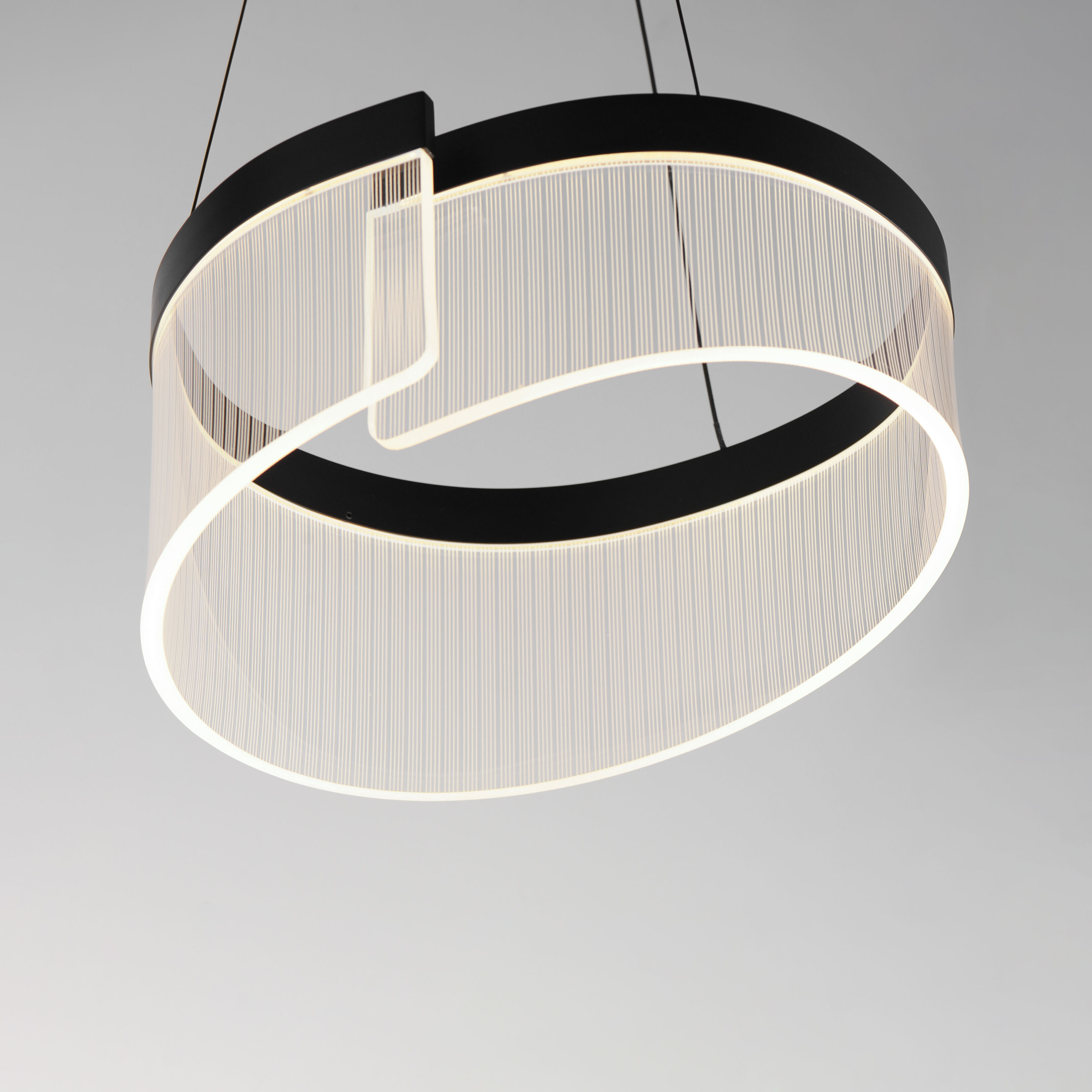 Sonata LED 13 inch Black Suspension Pendant Ceiling Light