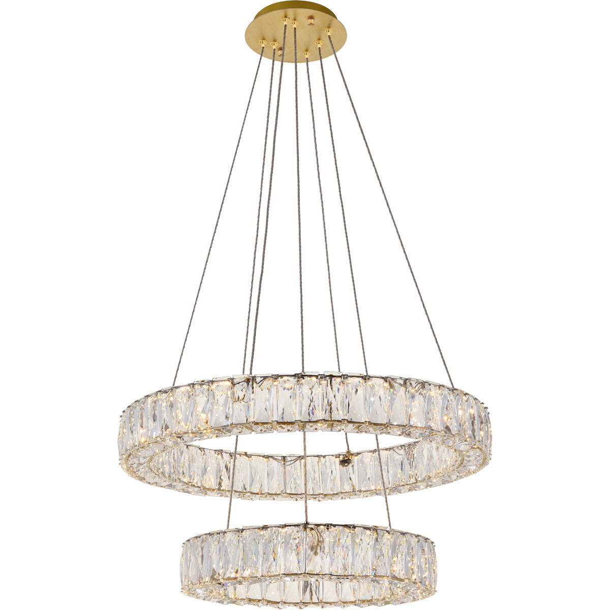 Monroe LED 24 inch Gold Pendant Ceiling Light
