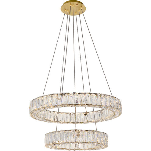 Monroe LED 24 inch Gold Pendant Ceiling Light