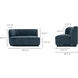 Yoon Blue Sofa, Left