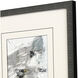 Abstract Blue and Black and Gray and White Framed Art