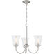 Neighborhood Gwyneth 3 Light 20 inch Brushed Polished Nickel Chandelier Ceiling Light in Clear Seeded, Neighborhood Collection