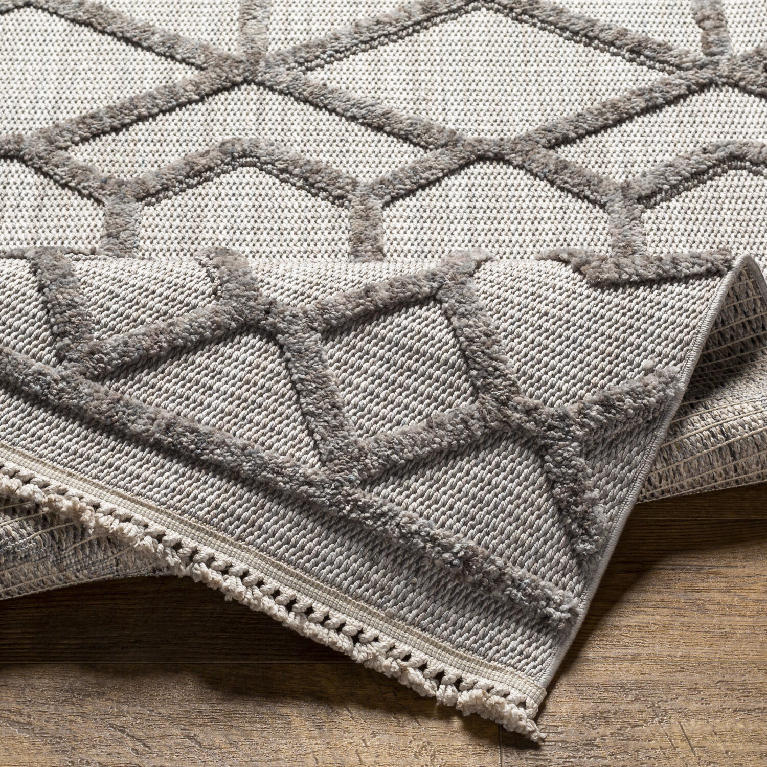 Zaragoza 108 X 79 inch Light Gray Rug, Rectangle