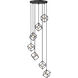 Vertical 7 Light 23.5 inch Matte Black/Brushed Nickel Chandelier Ceiling Light