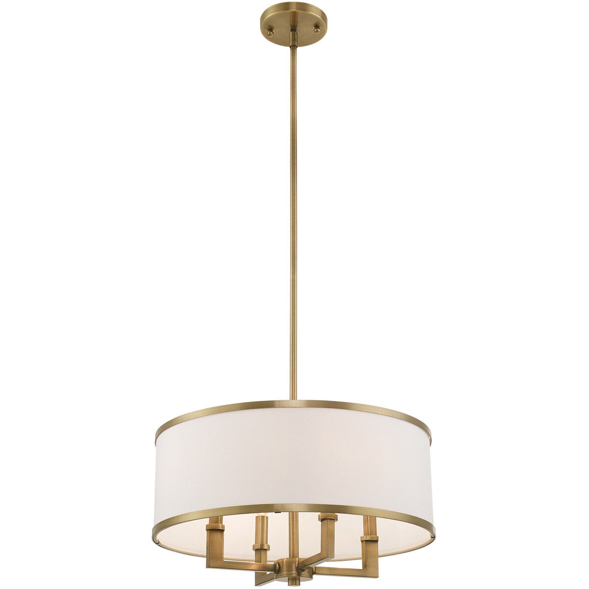 Park Ridge 4 Light 18 inch Antique Brass Pendant Chandelier Ceiling Light