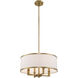 Park Ridge 4 Light 18 inch Antique Brass Pendant Chandelier Ceiling Light