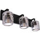 Andie 3 Light 24 inch Flat Black Vanity Light Wall Light