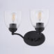 Bellwood 2 Light 13.5 inch Matte Black Bathroom Light Wall Light