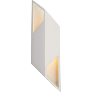 Ambiance LED 6 inch Matte White with Champagne Gold ADA Wall Sconce Wall Light in Matte White and Champagne Gold, Rhomboid
