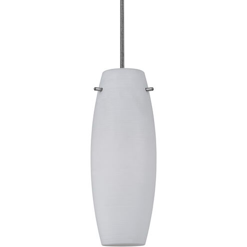 Signature 1 Light 4 inch Brushed Steel Pendant Set Ceiling Light