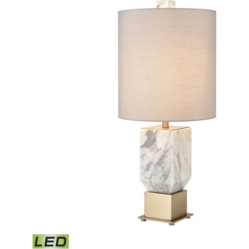 Touchstone 27 inch 9.00 watt White with Gold Table Lamp Portable Light