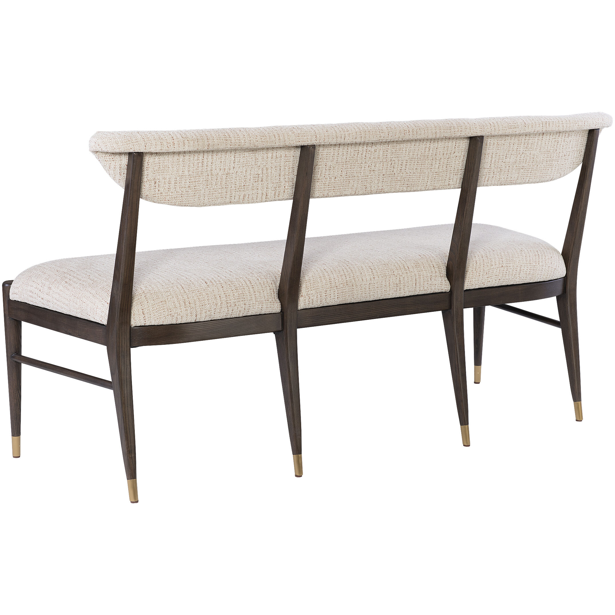 Arlan Coffee Brown/Antique Brass Bench