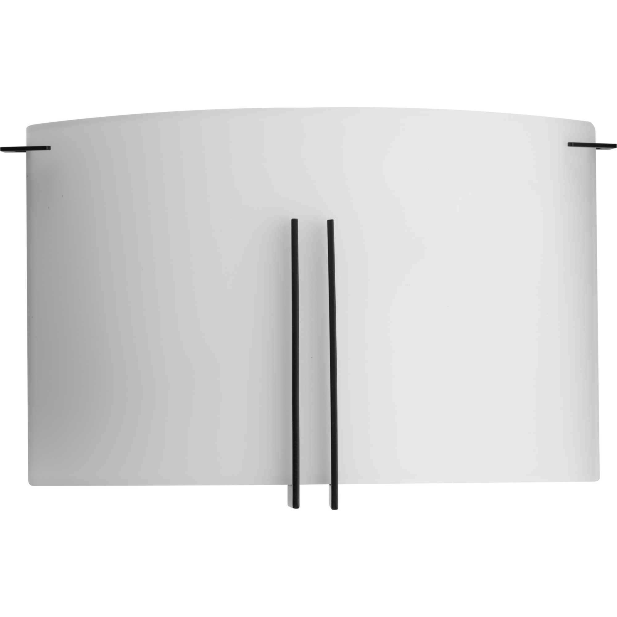 Modern Glass Sconce 2 Light 4 inch Matte Black ADA Wall Sconce Wall Light