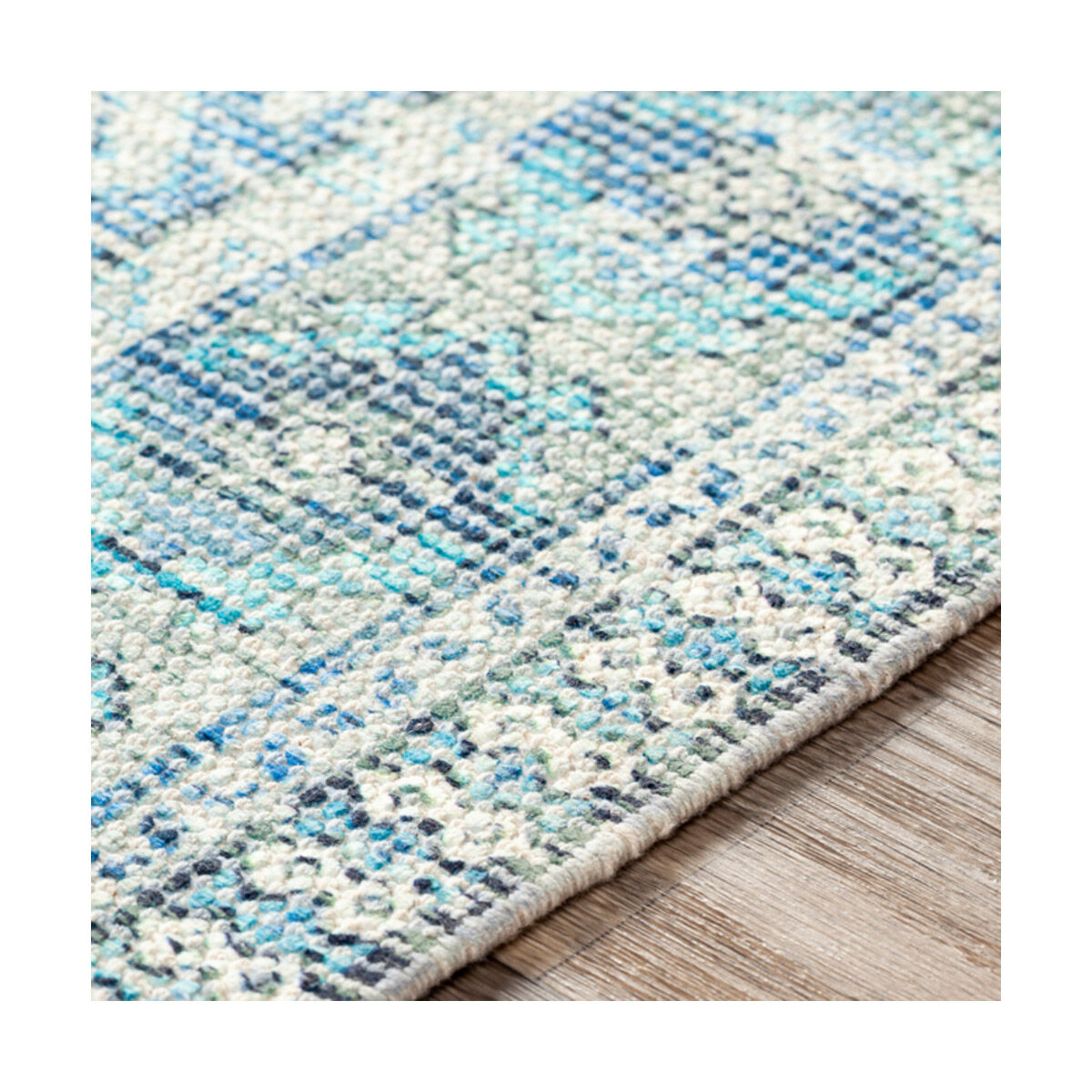 Sabene 96 X 30 inch Aqua Rug, Runner