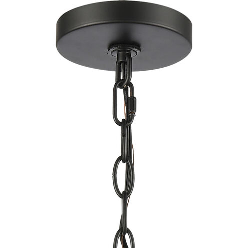 Glendon 5 Light 22 inch Matte Black with Burnished Brass Chandelier Ceiling Light