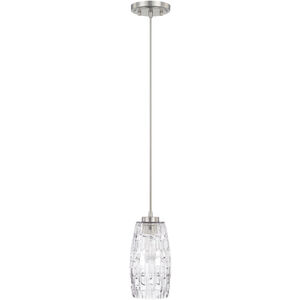 Casper 1 Light 5.25 inch Brushed Nickel Pendant Ceiling Light