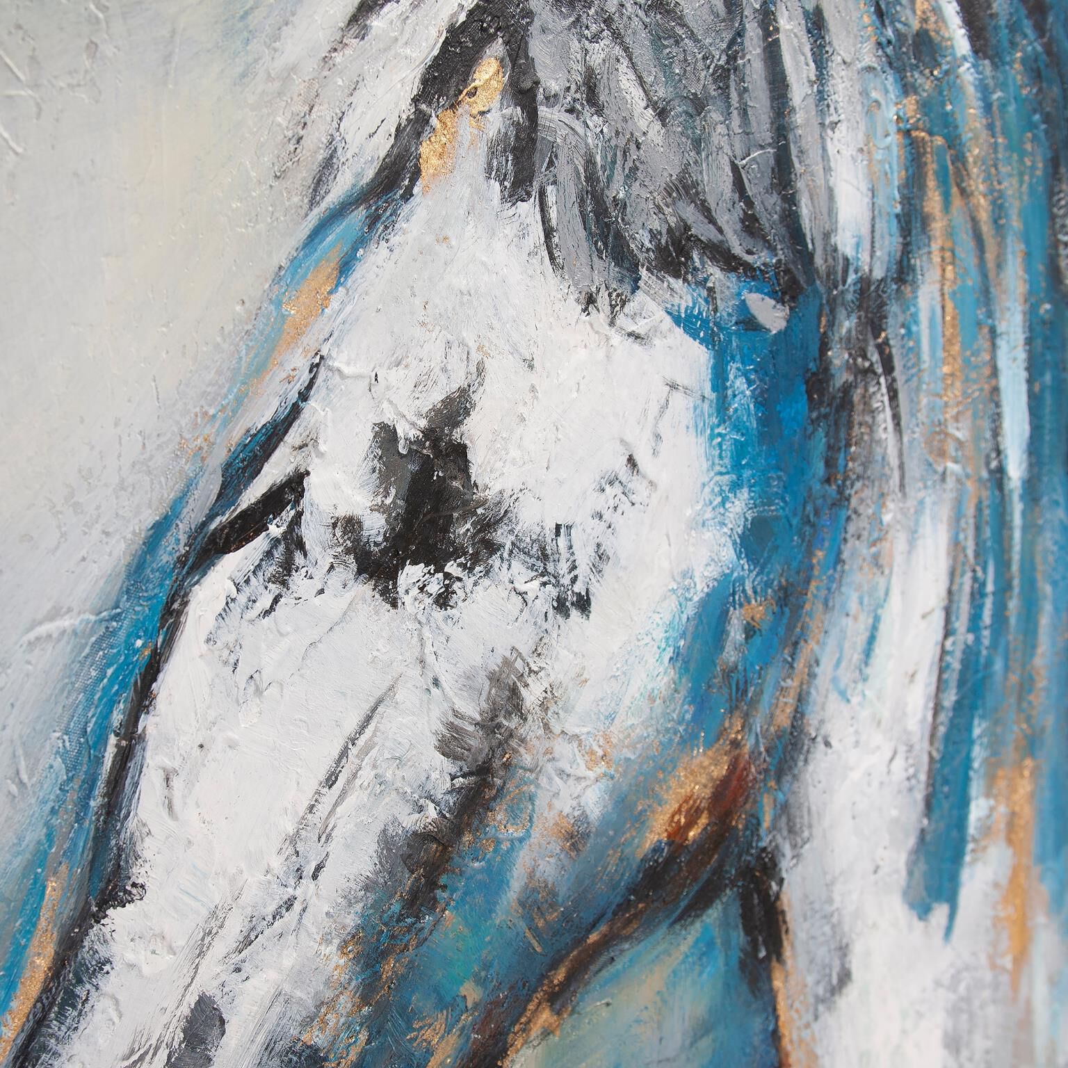 Thoroughbred 61.75 X 41.75 inch Hand Painted Canvas