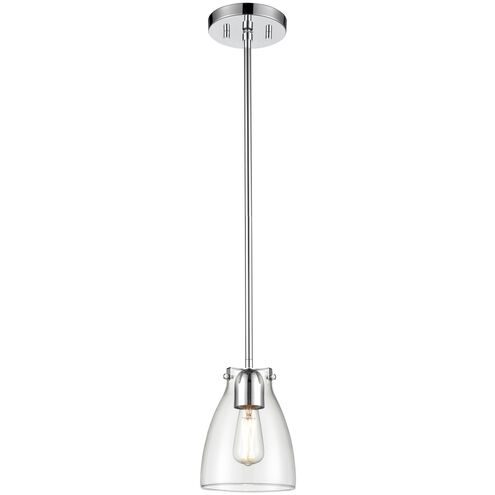 Emma 1 Light 6.5 inch Chrome Pendant Ceiling Light in Clear Glass