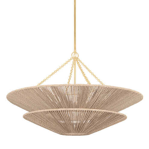 Tropea 8 Light 40 inch Gold Leaf Chandelier Ceiling Light