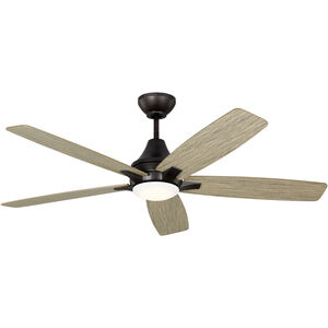 Lowden 52 LED 52 inch Aged Pewter with Light Grey Weathered Oak Blades Indoor/Outdoor Ceiling Fan